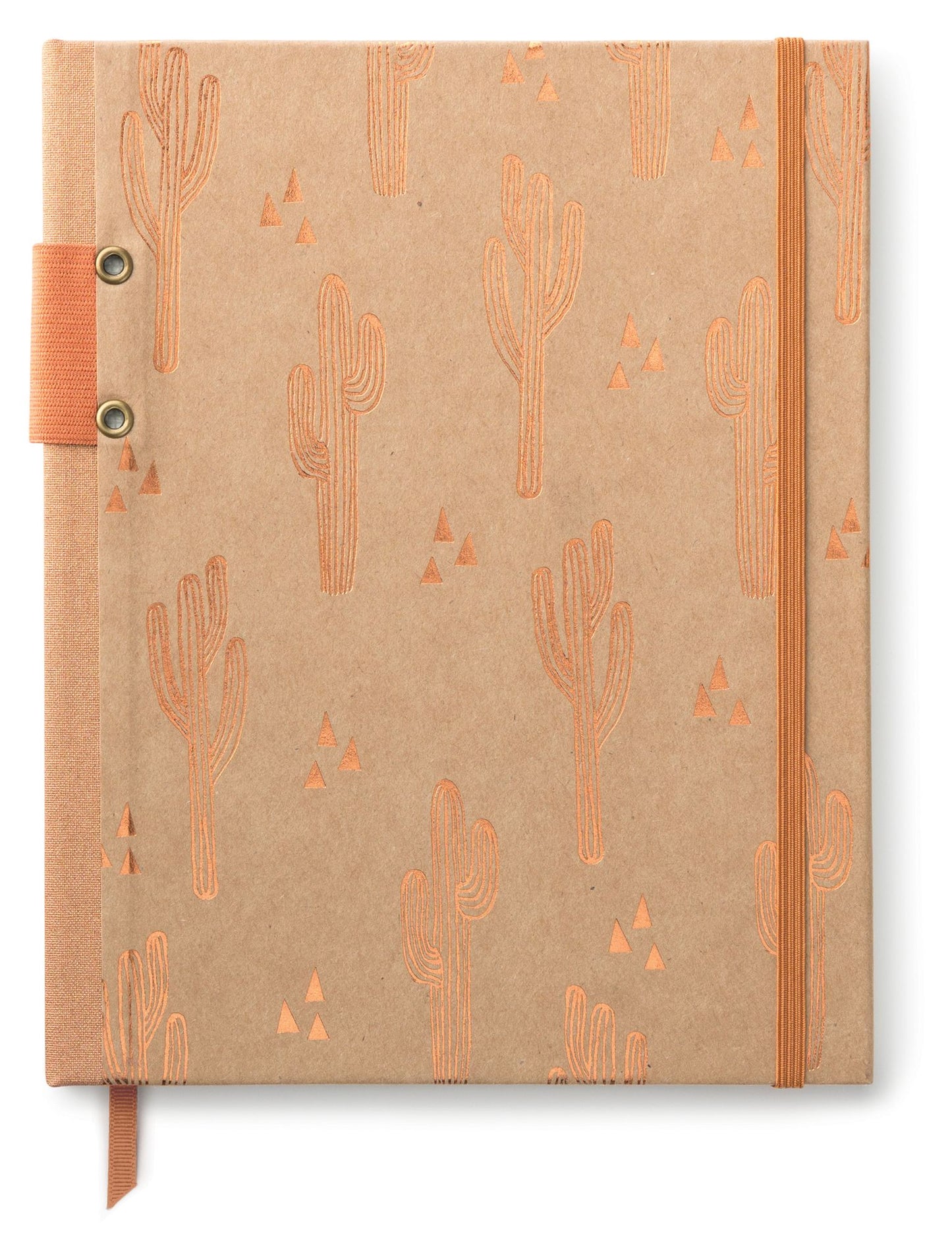 Kraft Cactus Cuties Hardcover Journal with Pen Holder 6.75" x 8.5"