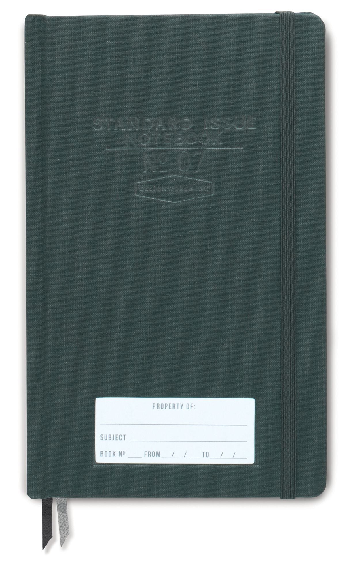 Standard Issue #7 Green Book Cloth Hardcover Planner Notebook 5.125" x 8.25"