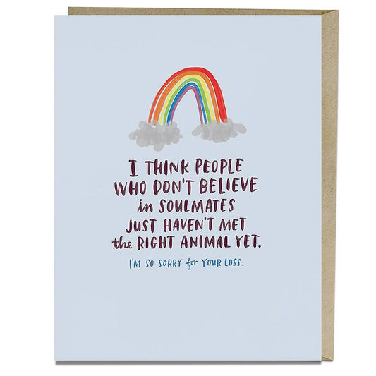 Animal Soulmate Sympathy Card