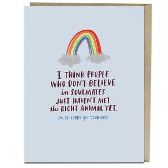 Animal Soulmate Sympathy Card