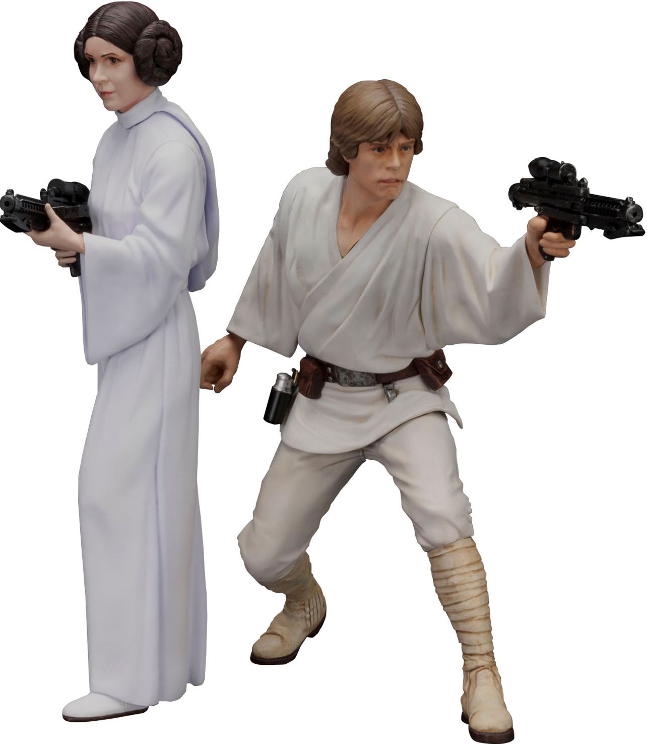 Luke & Leia 2pk ArtFX+ Statues
