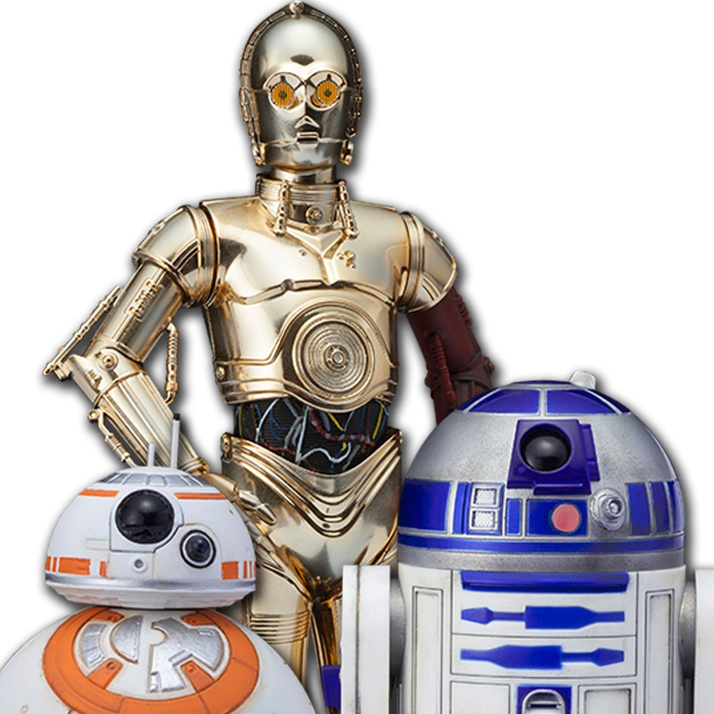 C-3PO, R2-D2 & BB-8 3pk ArtFX+ Statues