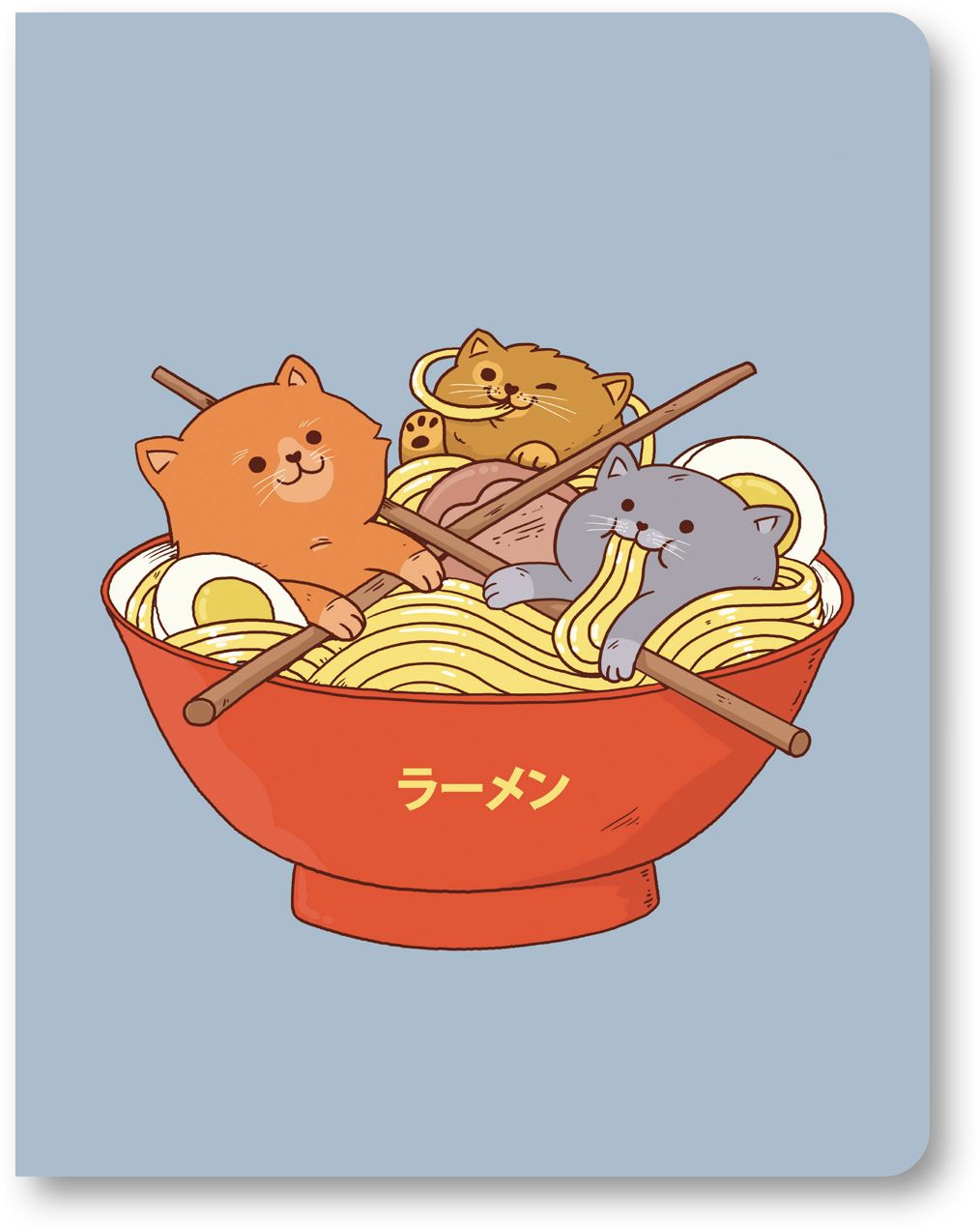 Ramen and Cats Medium Layflat Notebook
