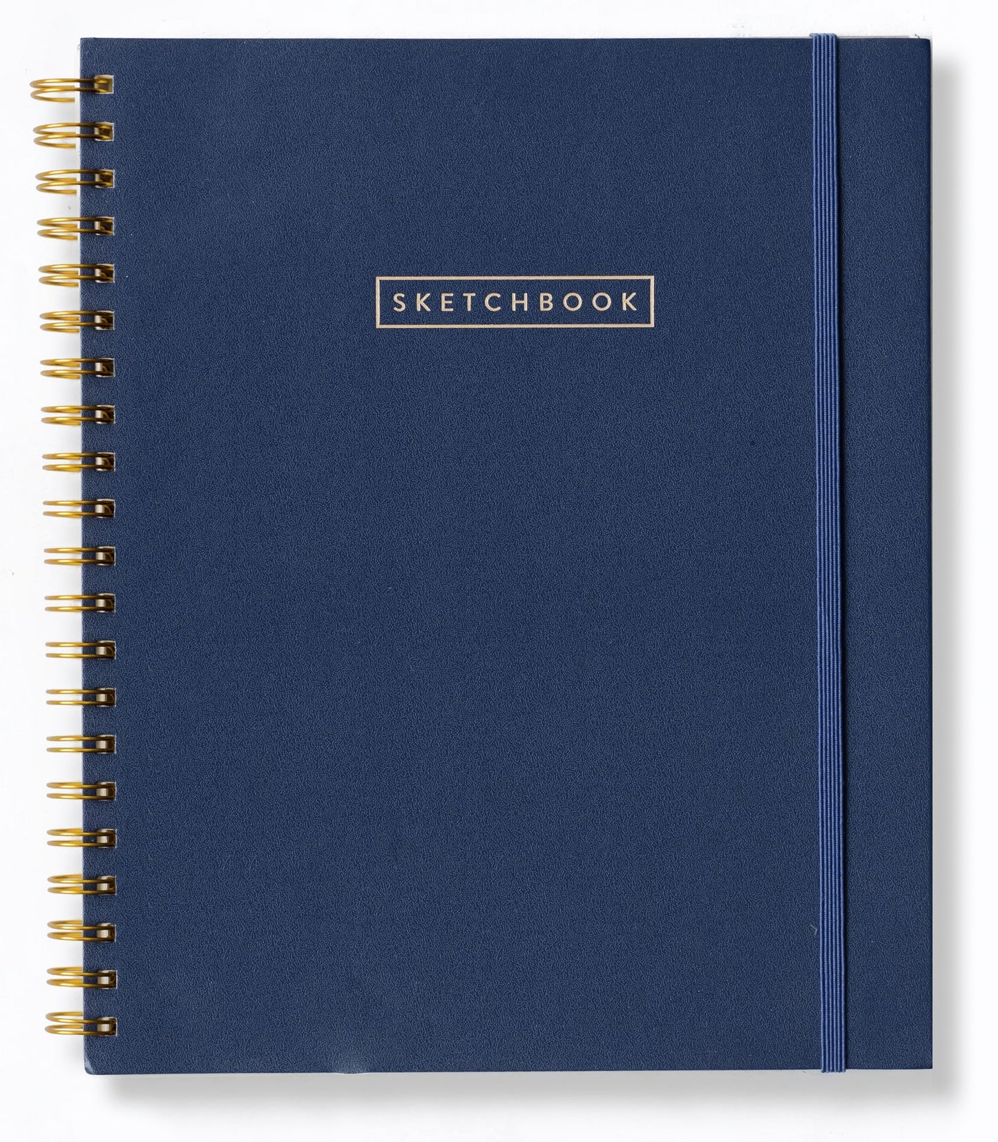 8x11 PU Leather Wire-O Sketchbook Navy 9x11 Blank
