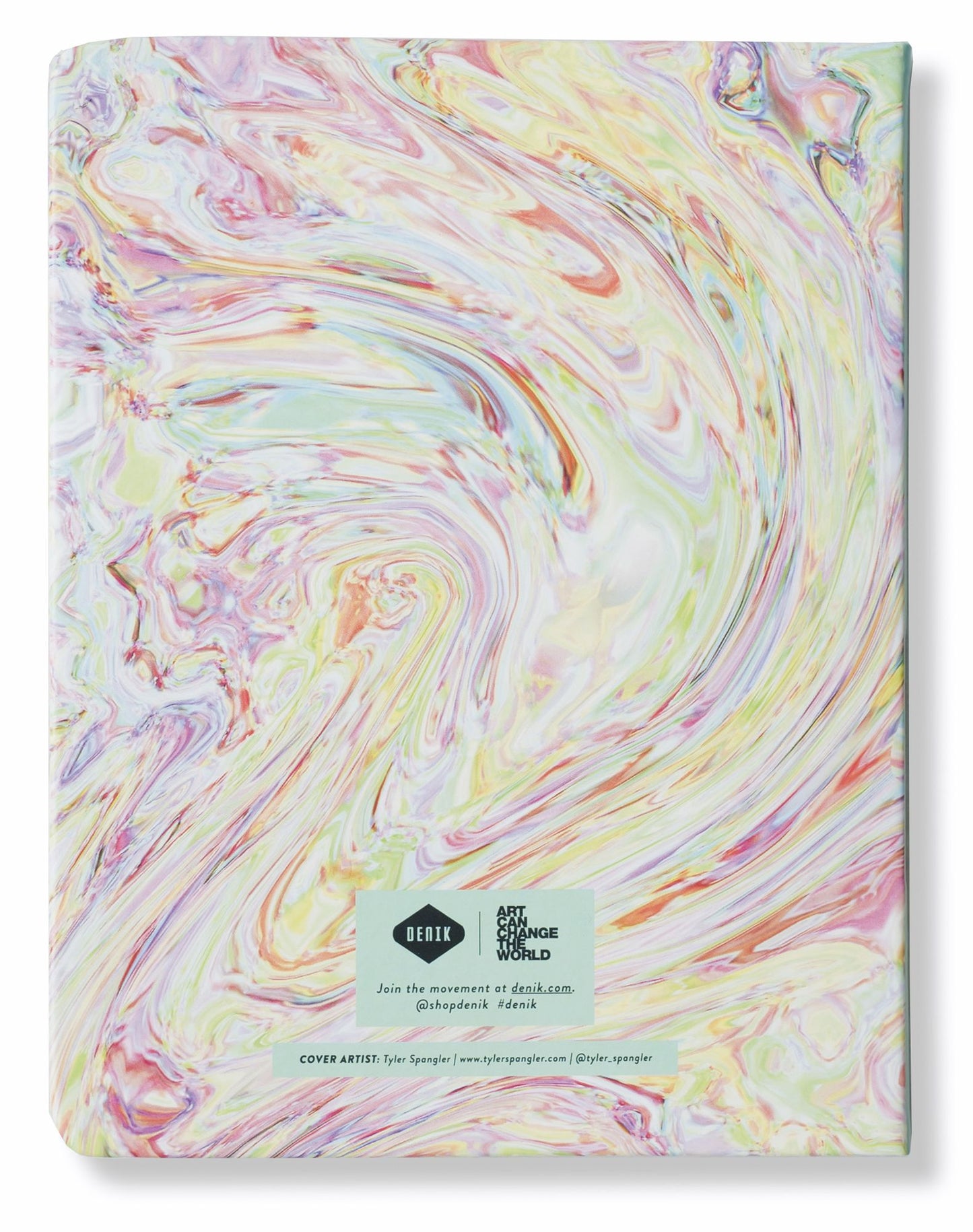 Ice Cream Swirl Medium Vegan Leather Sketchbook 7x9 Blank Pages