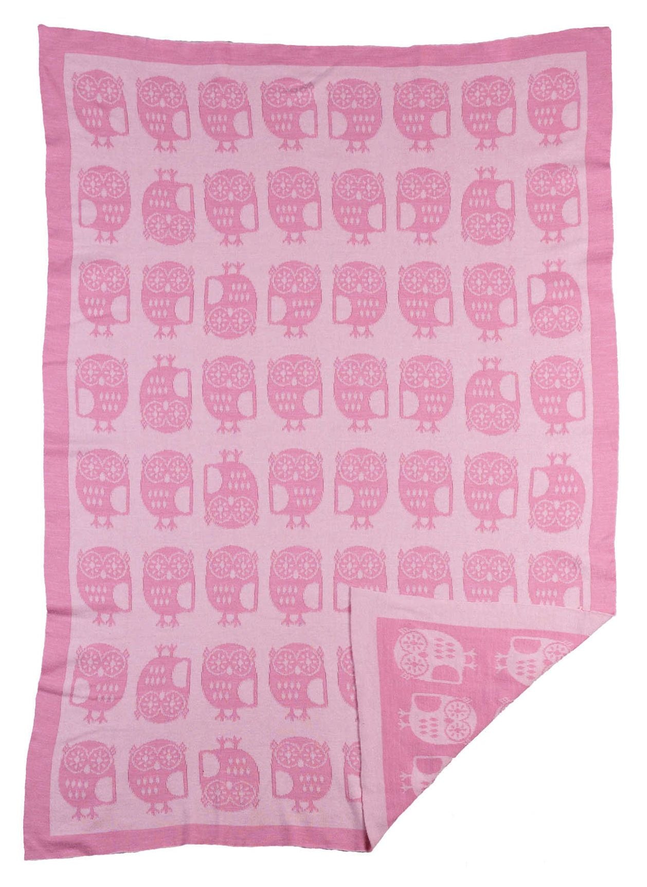 Mod Knit Jacquard Blanket - Owl