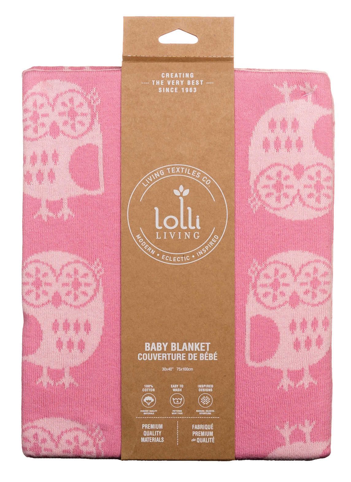Mod Knit Jacquard Blanket - Owl