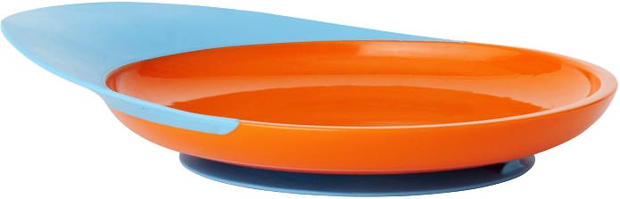 Boon, Inc. Catch Plate with Spill Catcher, Orange and Blue