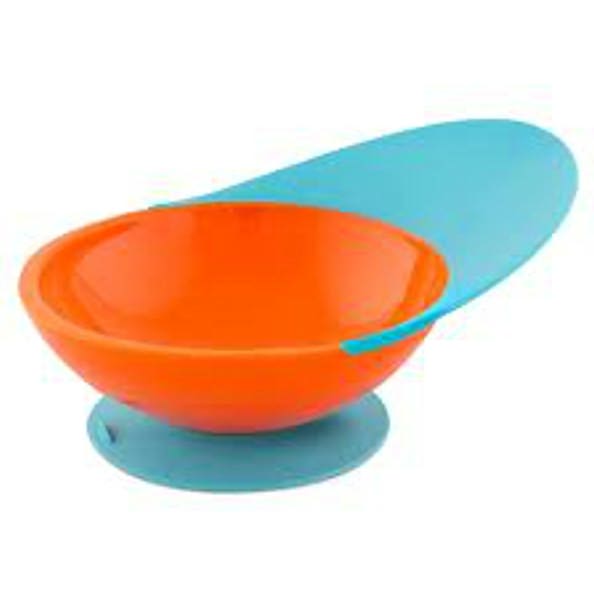 Boon Catch Bowl Toddler Bowl with Spill Catcher (Blue Raspberry/Tangerine)