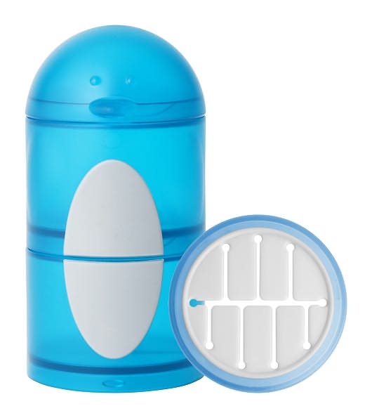 Boon, Inc. Penguin Snack Stack Container, Blue and Gray