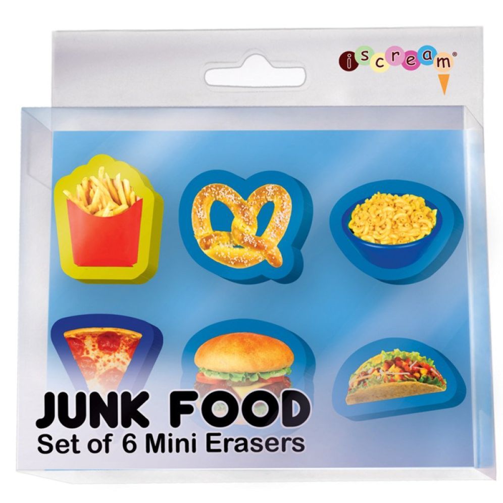 Junk Food Eraser 6PC SET