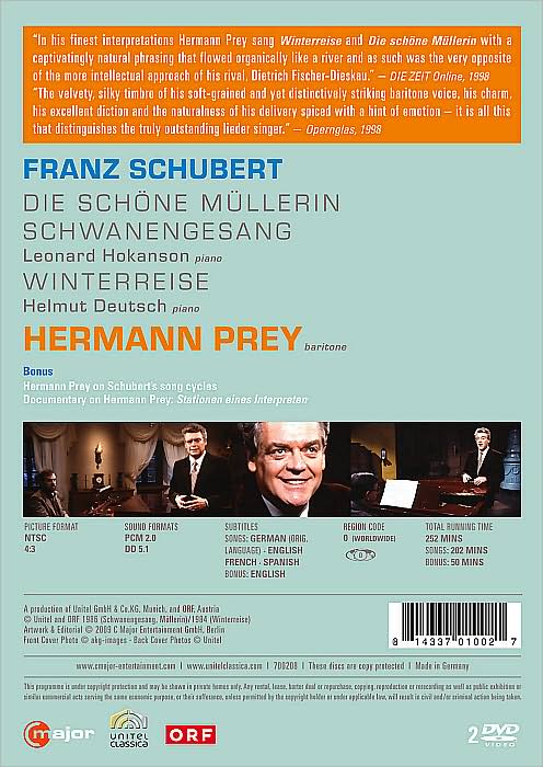 Hermann Prey: The Schubert Song Cycles [2 Discs]