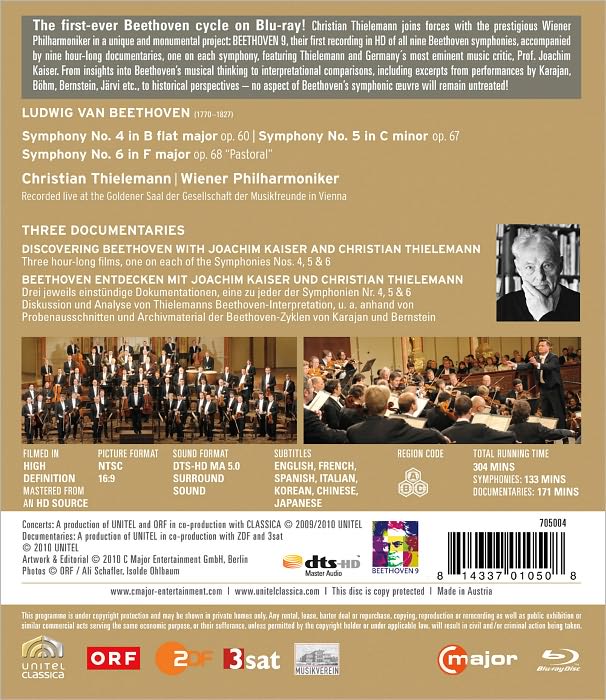 Christian Thielemann/Wiener Philharmoniker: Beethoven - Symphonies Nos. 4, 5 & 6 [Blu-ray]