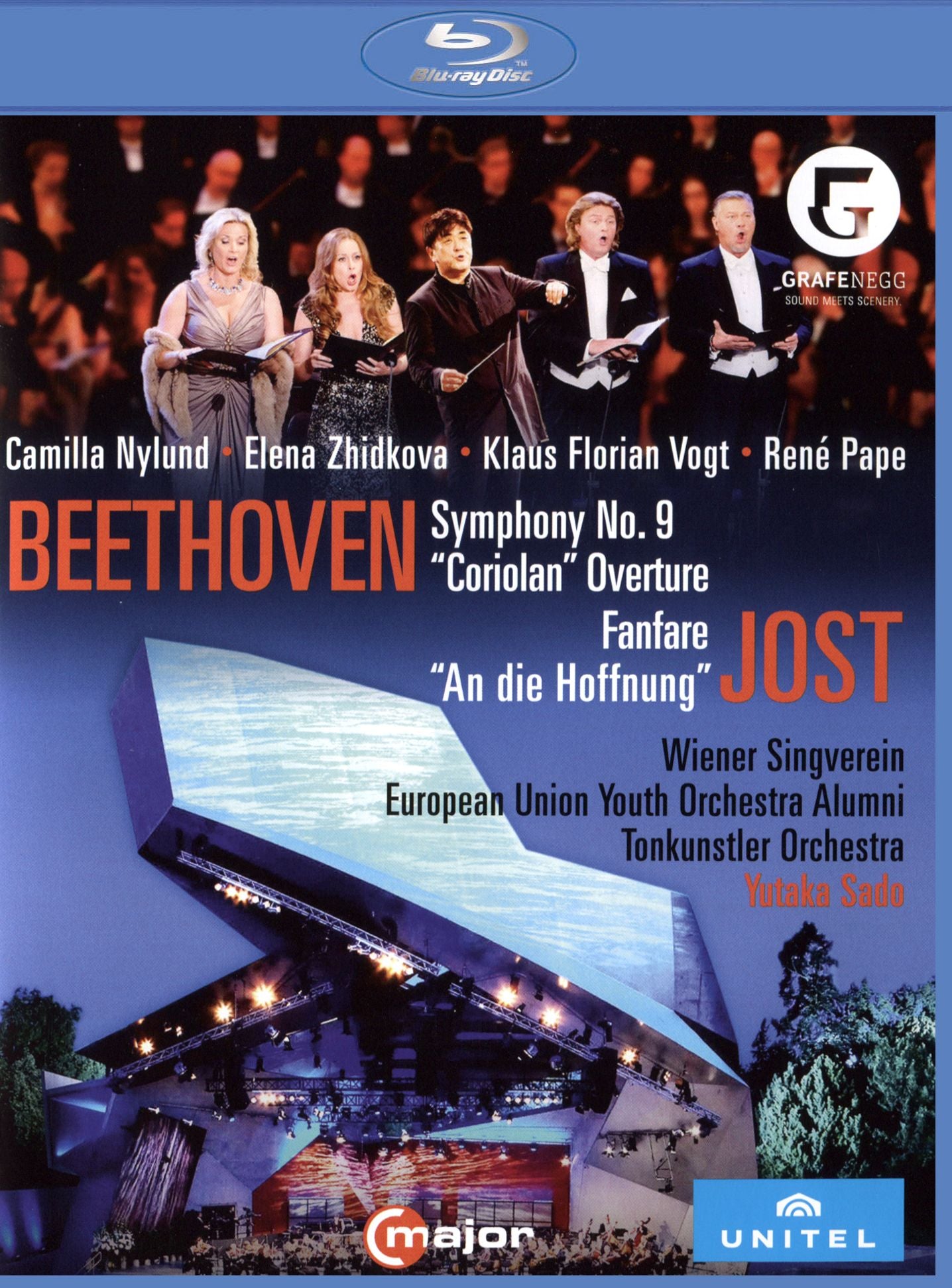 Beethoven: Symphony No. 9 And Coriolan Overture/jost: Fanfare - An Die Hoffnung