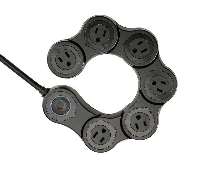 Quirky Pivot Power Strip Surge Protector - Black
