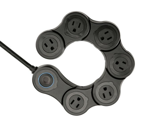 Quirky Pivot Power Strip Surge Protector - Black