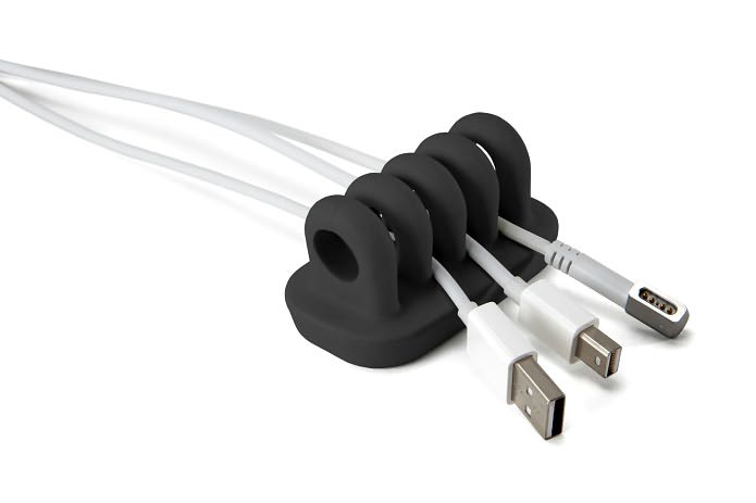 Quirky Cordies Cable and Cord Management System - Charcoal