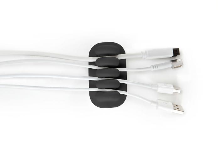 Quirky Cordies Cable and Cord Management System - Charcoal