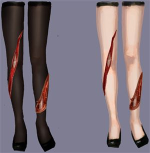 LRS Apparel 196632 Cut to the Bone Adult Tights- White