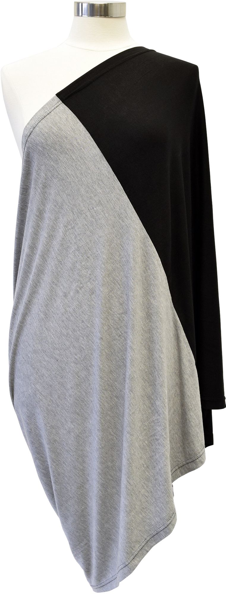 Nursing Scarf with Leather Cuff Black