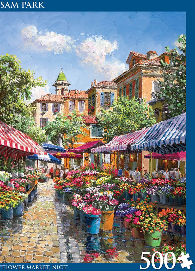500 Piece Puzzle Flower Market Nice Sam Park