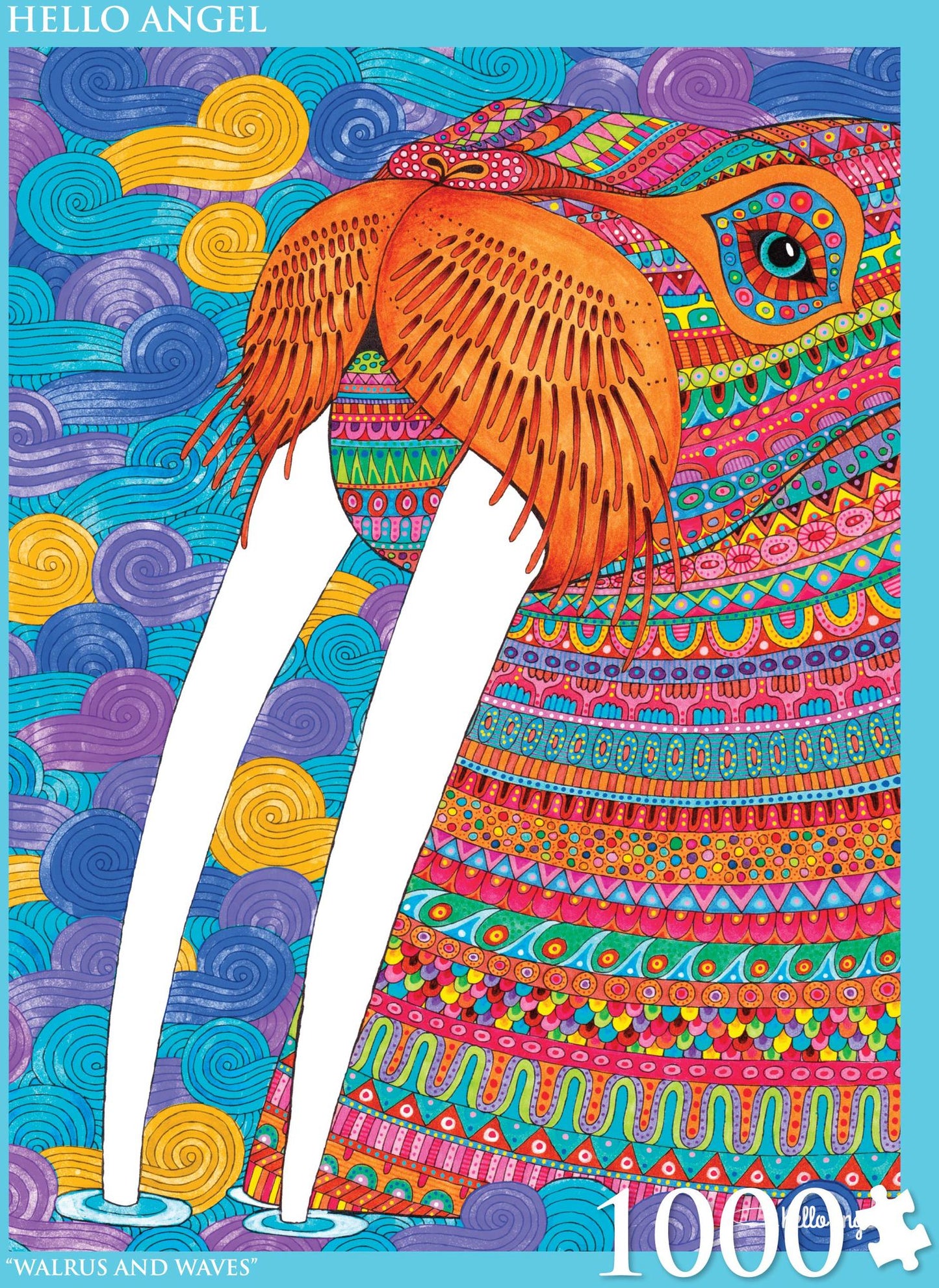 1000 Piece Puzzle Walrus and Waves Hello Angel