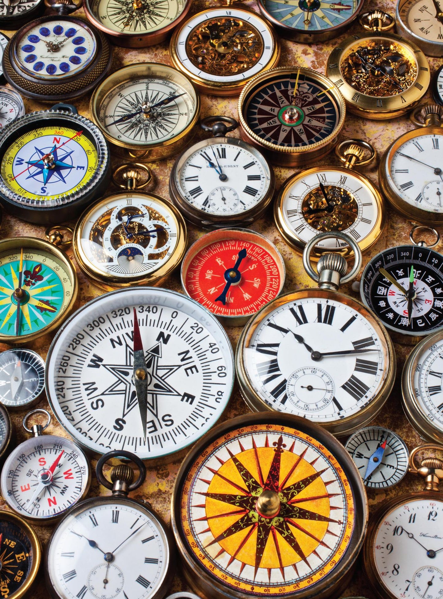 1000 Piece Puzzle Compass Collage