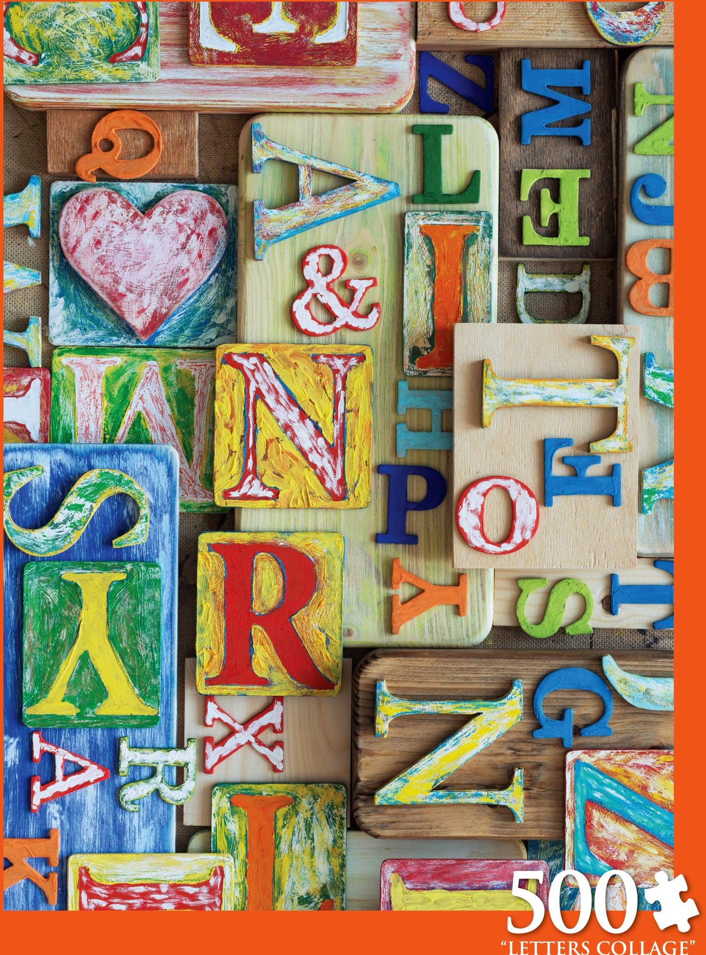500 Piece Puzzle Letters Collage