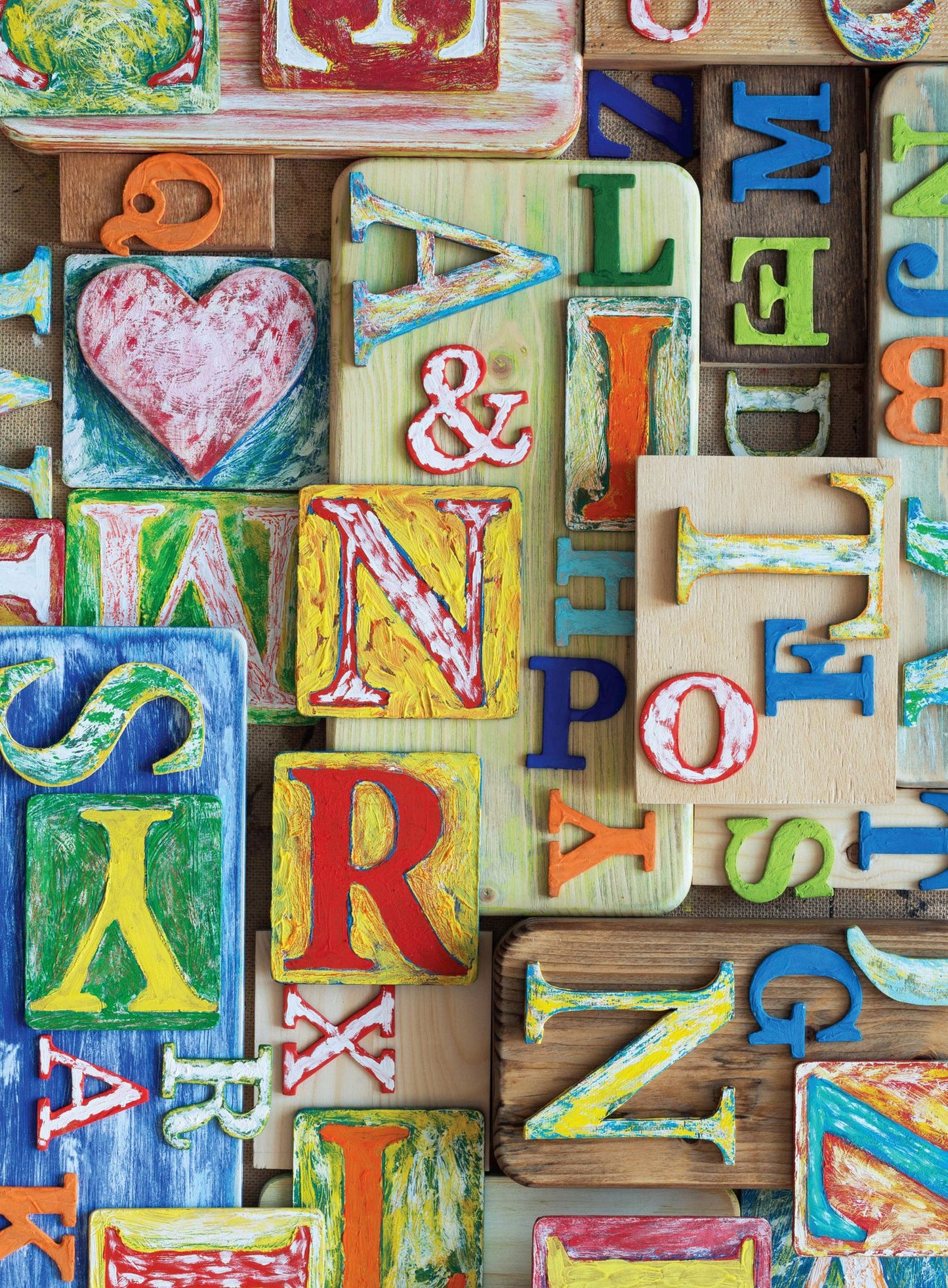500 Piece Puzzle Letters Collage