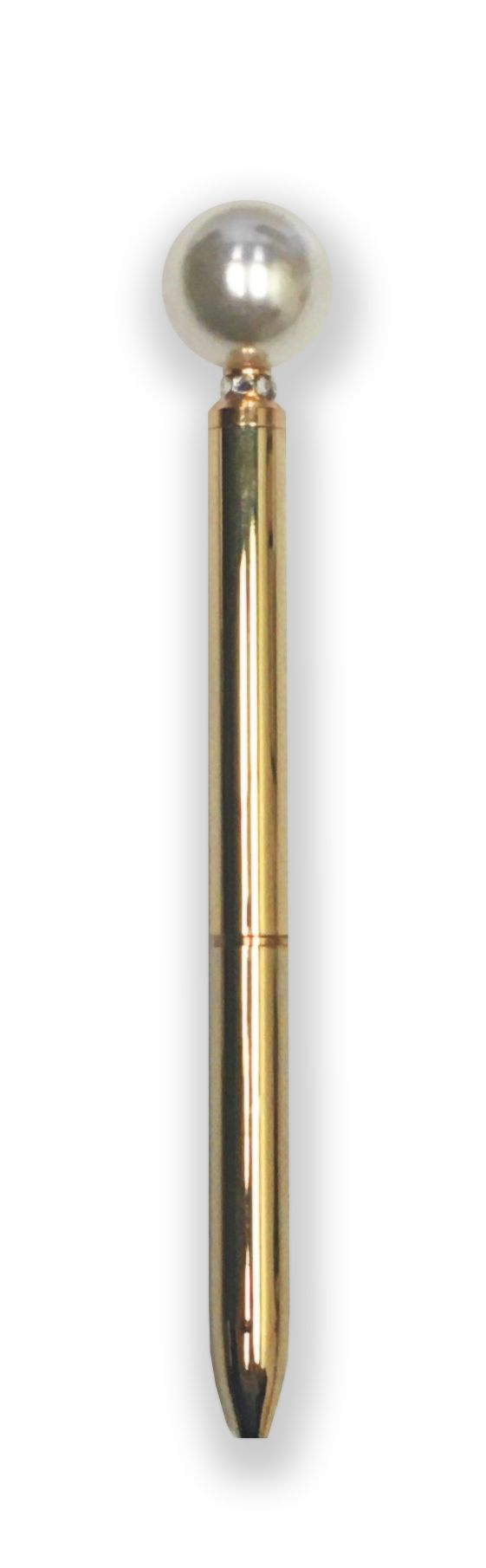 Gold Plated Ballpoint Pen with Pearl Top