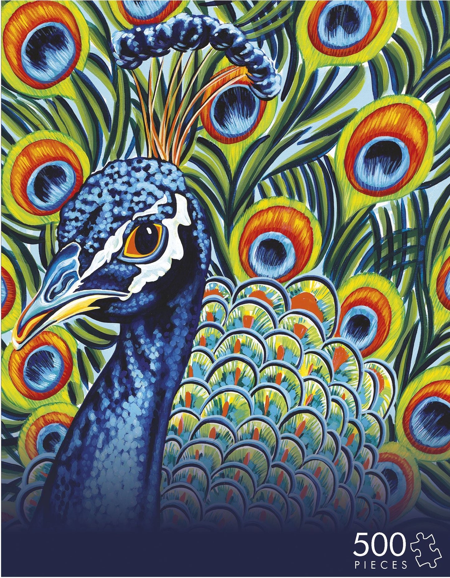500 Pc Puzzle Plumed Peacock Puzzle