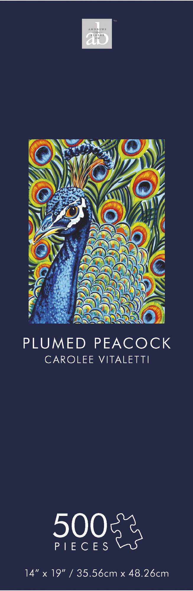 500 Pc Puzzle Plumed Peacock Puzzle