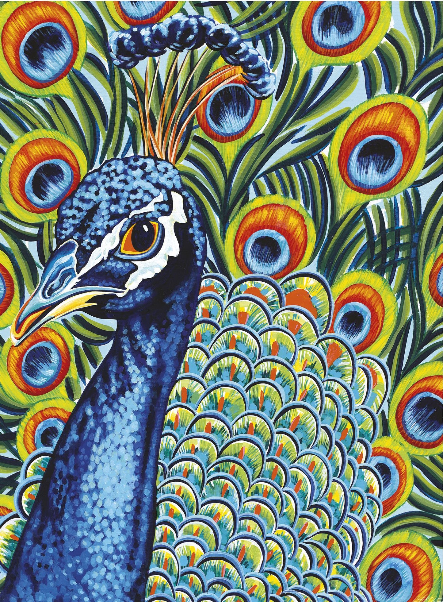 500 Pc Puzzle Plumed Peacock Puzzle