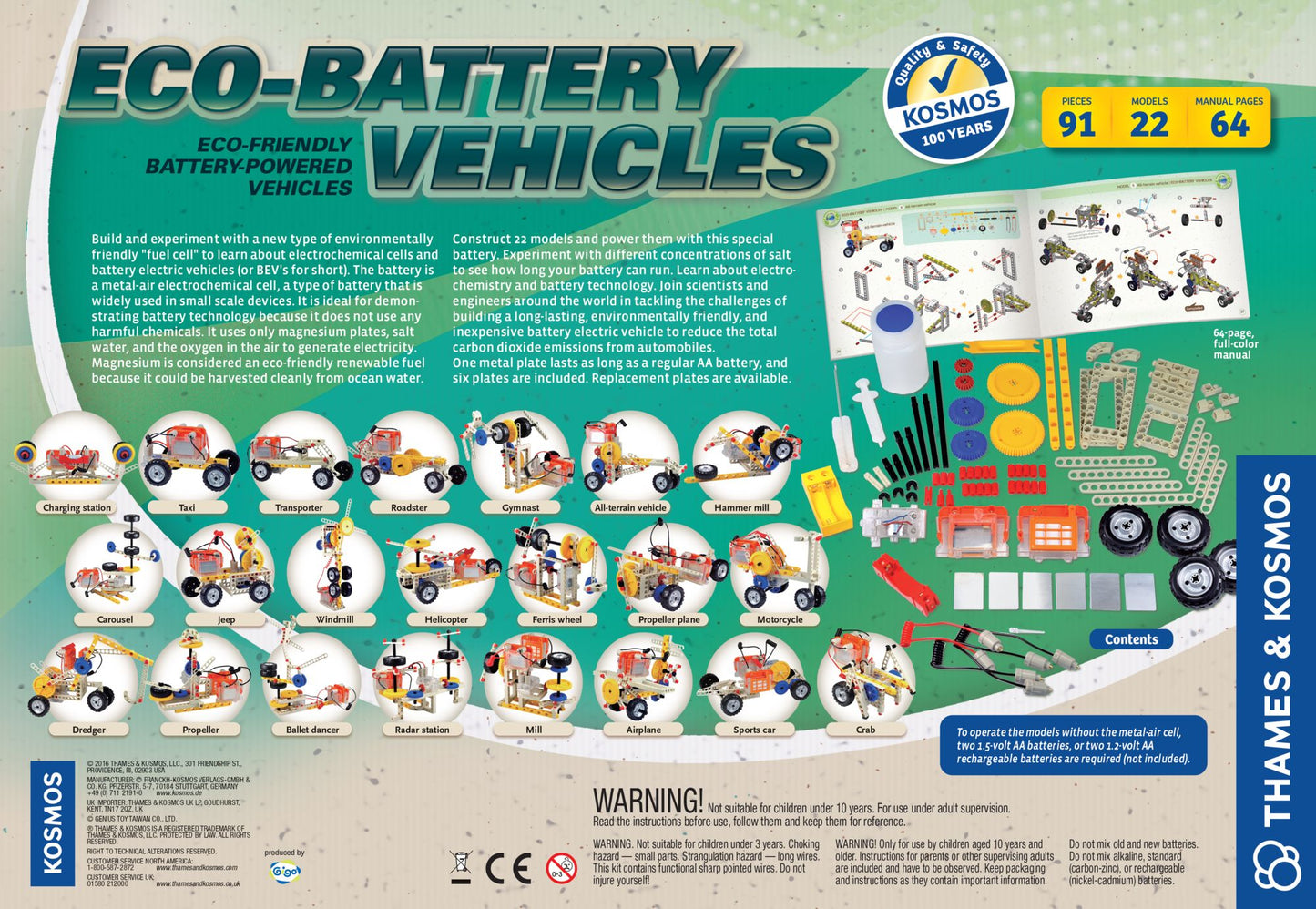 Eco-Battery Vehicles Experiment Kit