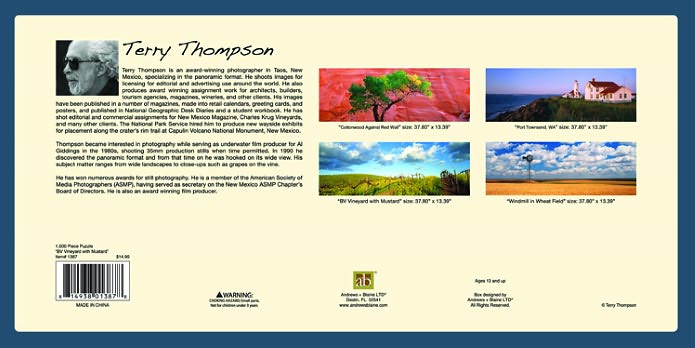 Bv Vineyard With Mustard -Thompson Panoramic 1,000 Pc