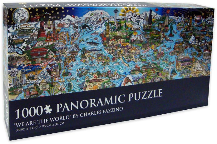 Charles Fazzino - We Are The World - 1,000 Piece Panoramic Puzzle