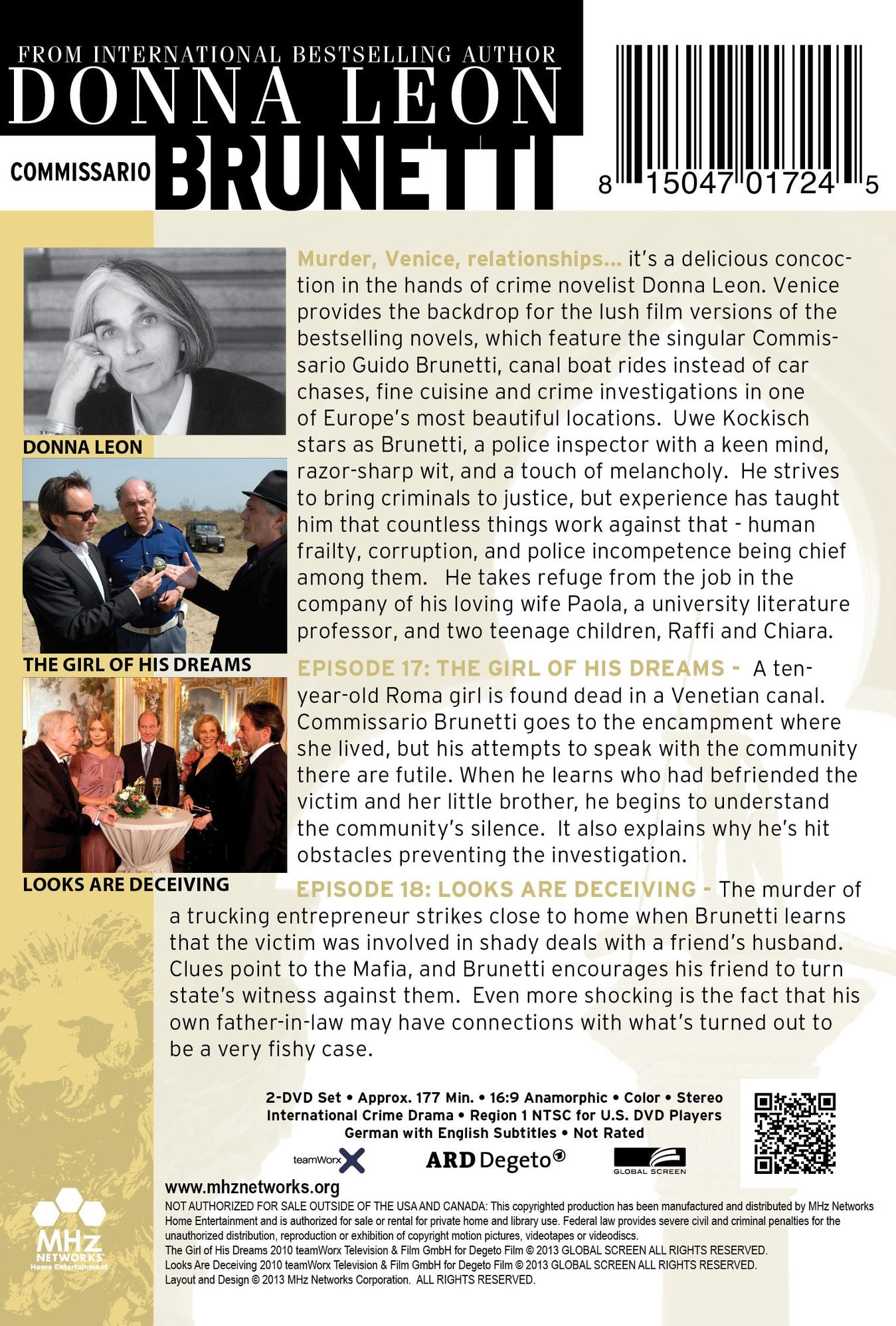 Donna Leon's Commissario Guido Brunetti Mysteries: Episodes 17 & 18 [2 Discs]