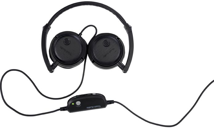 Tivoli RSBLK Active noise-canceling headphones with solid wood ear cups. Can be used with or without noise-canceling.