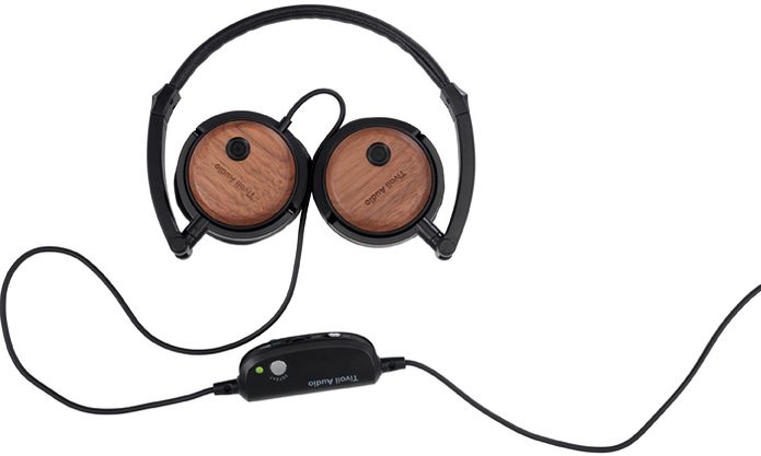 Tivoli RSWL Active noise-canceling headphones with solid wood ear cups. Can be used with or without noise-canceling.