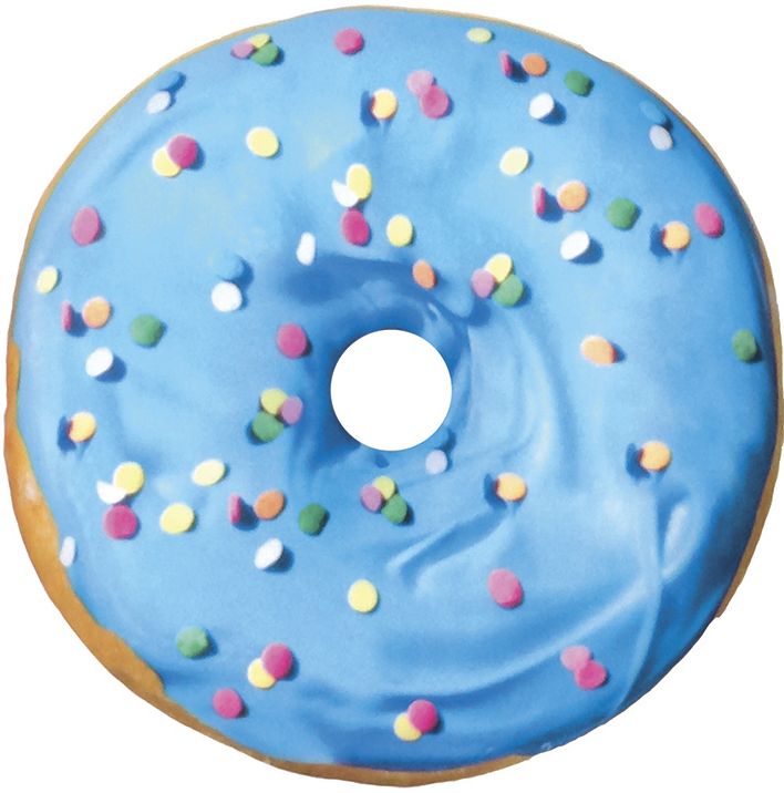 Blue and Pink Donut Pillow Frosted Cake Scented