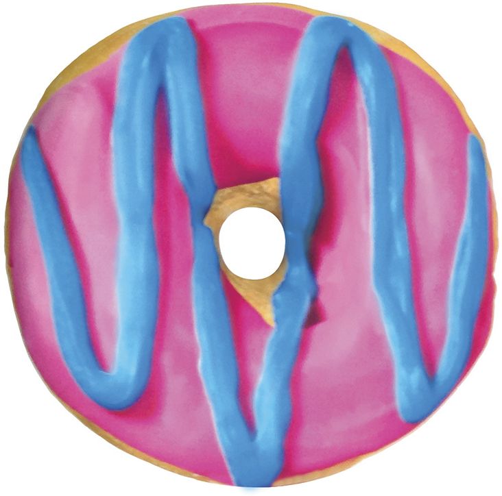 Blue and Pink Donut Pillow Frosted Cake Scented