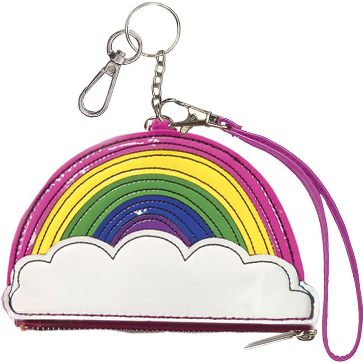 Rainbow Purse Key Chain
