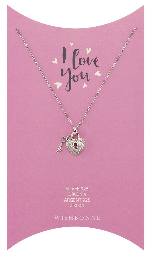 Love Gift Heart Lock Pendant Necklace