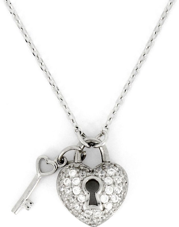 Love Gift Heart Lock Pendant Necklace