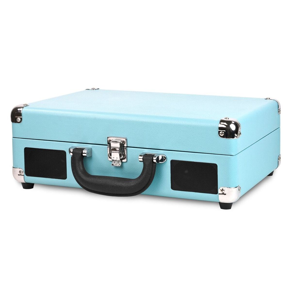 Portable Victrola Suitcase Record Player with Bluetooth and 3 Speed Turntable, TRQ