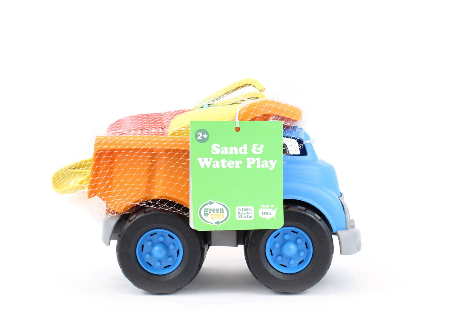 Green Toys Sand & Water Deluxe Play Set: Dump Truck w/ Boat, Shovel & Rake.