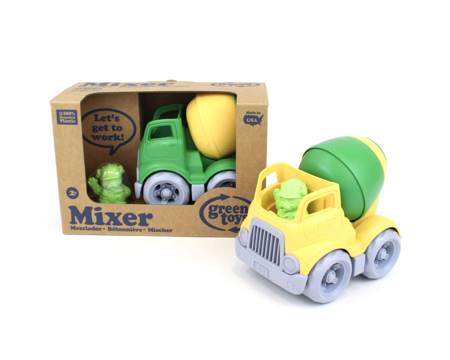 Green Toys Mixer Construction Truck - Green/Yellow