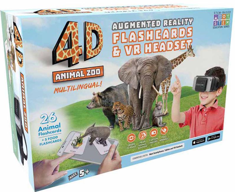 4D Zoo Animals AR Cards & VR Headset