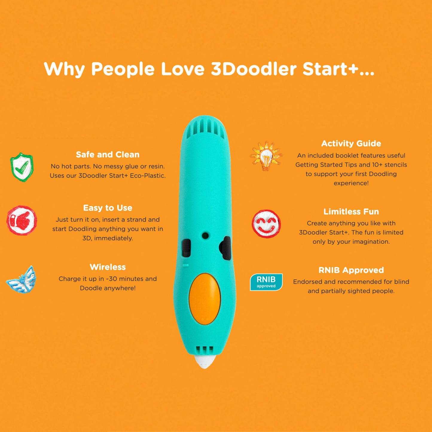 3Doodler Start+ Essentials 3D Pen Set for Kids, Easy to Use, Learn from Home Art Activity Set, Educational STEM Toy for Boys & Girls Ages 6+