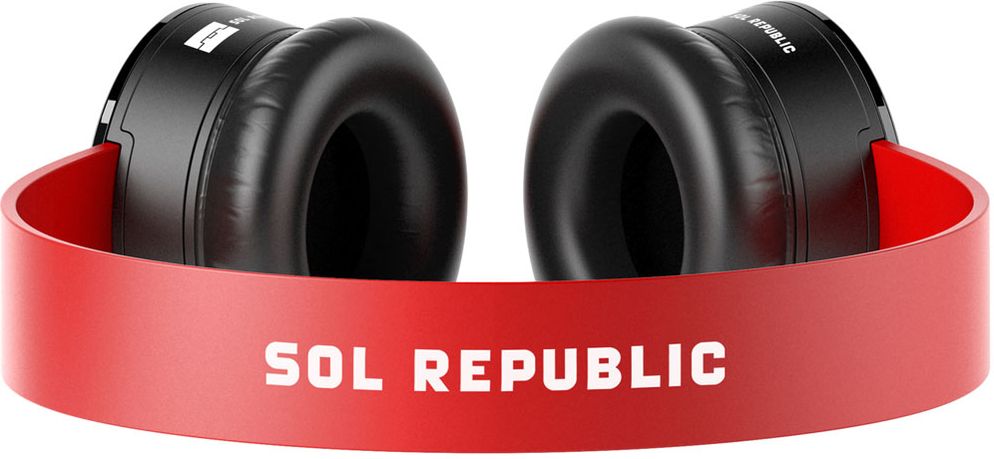 Sol Republic Tracks V8 On-Ear Headphones with 3 Button Remote and Mic - Red